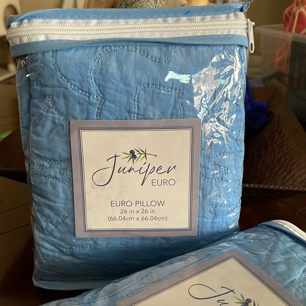 NWT Juniper brand Euro pillowcase set of 2